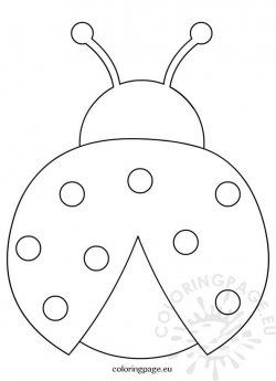 Ladybug Outline Clipart – Coloring Page
