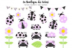 Purple Ladybug Clip art