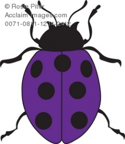 Royalty Free Clipart Illustration of a Purple Ladybug