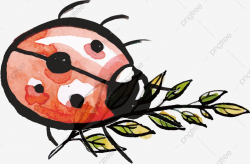 Watercolor Seven Lady Ladybug, Watercolor Clipart, Lady Clipart ...