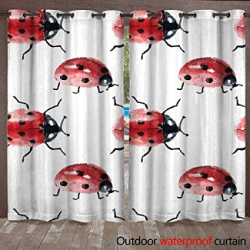 Amazon.com : RenteriaDecor Home Patio Outdoor Curtain Watercolor ...
