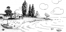 Free Lake Black And White Clipart, Download Free Clip Art ...