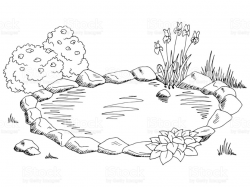 Lake clipart black and white » Clipart Station