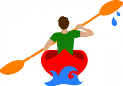 Man Paddling a Canoe or Kayak on a River or Lake | Weather ...