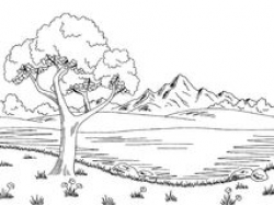 Lake black and white clipart 5 » Clipart Station