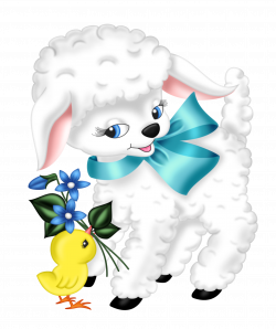 Transparent Easter Lamb and Chicken PNG Clipart Picture ...