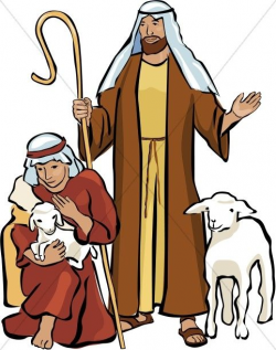 Two Shepherds and Two Lambs | Clip art, Nativity clipart ...