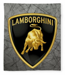 Lamborghini Logo Fleece Blanket