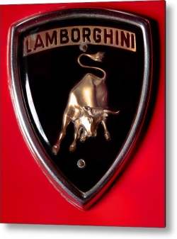 Antique Lamborghini Logo Metal Print