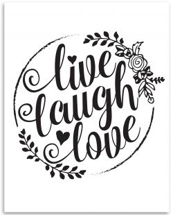 Live Love Laugh - 11x14 Unframed Art Print - Great Wedding ...