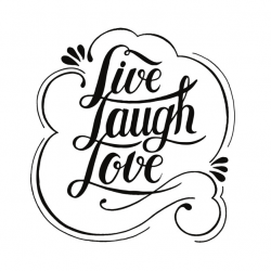 Live laugh love typography design Vector | Free Download
