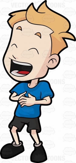A boy laughing hysterically #cartoon #clipart #vector ...