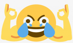 Crying Laughing Emoji Meme Distorted - Open Eye Crying ...