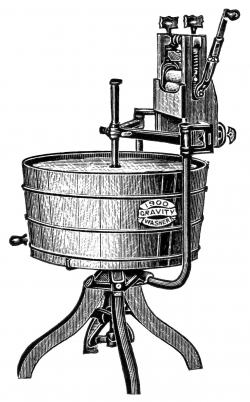 Free Vintage Image Gravity 1900 Washing Machine Ad and Clip ...
