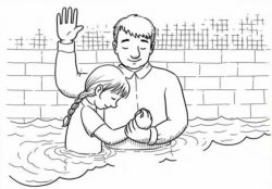 LDS Baptism Clip Art For Programs B line drawing of little girl ...