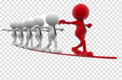 Five white and red human form illustration, Leadership style ...