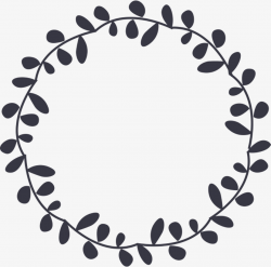 Little Fresh Leaf Circle, Circle Clipart, Little Fresh Leaves, Line ...