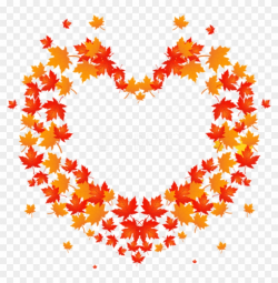 Free Png Download Autumn Leaves Heart Transparent Clipart - Leaf ...