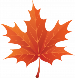 Orange Maple Leaf Clipart free image
