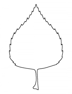 Leaf outline birch leaf pattern use the printable outline for crafts ...