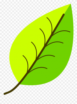 Clip Art Transparent Download Colour Leaf Vectorized - Simple Leaf ...