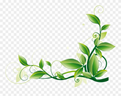 Цветочный Орнамент Желто Зеленый Вытянутый - Leaf Corner ...