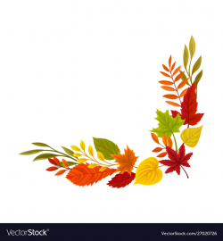 Lower right right corner autumn leaves