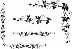 Deco Clipart Wedding Shower Invitation - Decorative Leaves ...