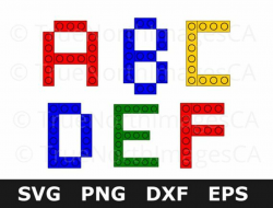 Lego Letters SVG / Lego Alphabet / Lego SVG Files / Lego Clipart ...