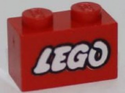 BrickLink - Part 3004p50 : Lego Brick 1 x 2 with Lego Logo ...