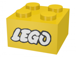 BrickLink - Part 3003pb008 : Lego Brick 2 x 2 with Lego Logo ...
