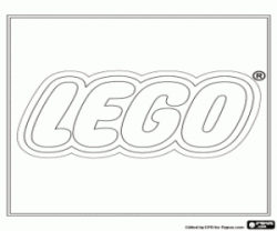 Lego logo, construction toys coloring page printable game