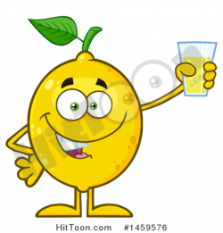 Lemon Clipart #1459576: Happy Lemon Mascot Character Holding ...