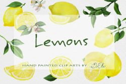 Lemon Watercolor Clipart ~ Illustrations ~ Creative Market