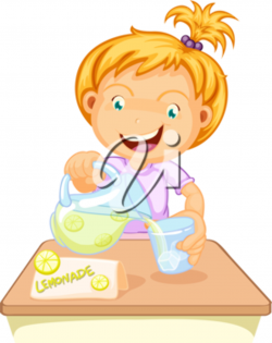 illustration of a girl drinking juice on a white | Images ...