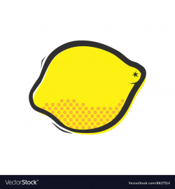 Yellow lemon isolated popart