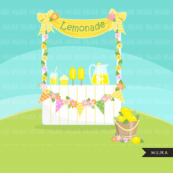Lemonade Stand clipart. Cute spring summer birthday graphics ...