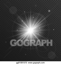 Vector Illustration - Light flare or star explosion with ...