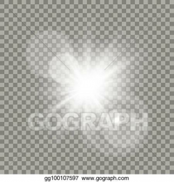 Vector Art - White sun lens flare effect. EPS clipart ...