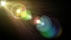 Lens flare effect on black, created with \