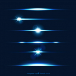 Lens flare dividers collection in blue color Free Vector in ...