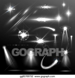 Clip Art Vector - Realistic lens flare and light effect ...