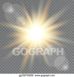 Clip Art Vector - Sunlight on transparent background. lens ...