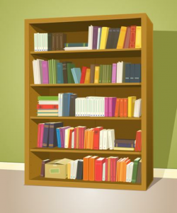 Library Bookshelf - Download Free Vectors, Clipart Graphics ...