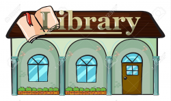 of a library on a white background Stock Vector library ...