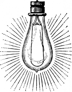 Lightbulb clipart vintage, Lightbulb vintage Transparent ...