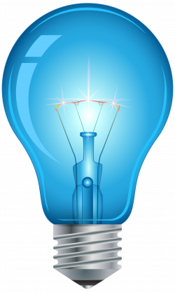 Blue Light Bulb PNG Clip Art - Best WEB Clipart
