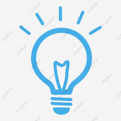 Cartoon Illustration Blue Light Bulb, Vector Illustration ...