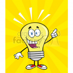 6040 Royalty Free Clip Art Light Bulb Cartoon Mascot Character With A  Bright Idea clipart. Royalty-free clipart # 389097