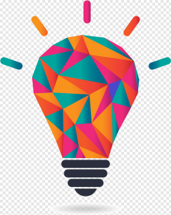 Multicolored light bulb illustration, Startup company ...